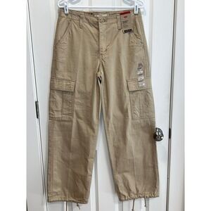 NWT Levis 94 Baggy Cargo Pants Tan Khaki Mid Rise Adjustable Hem Mens 27x30